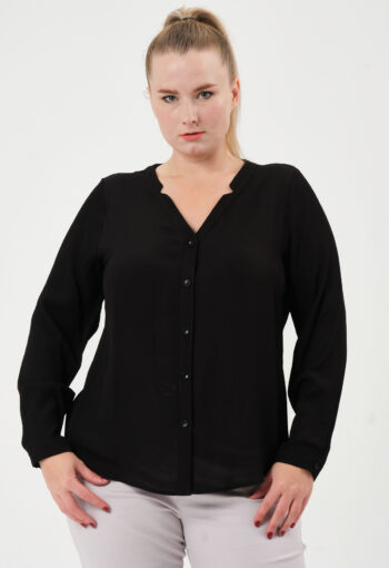 buyuk beden yaka detayli sik bluz 10983