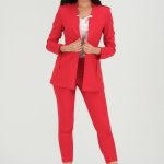 Düz Yakalı Keten Ceket