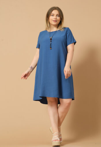 buyuk beden yazlik basic elbise 15315